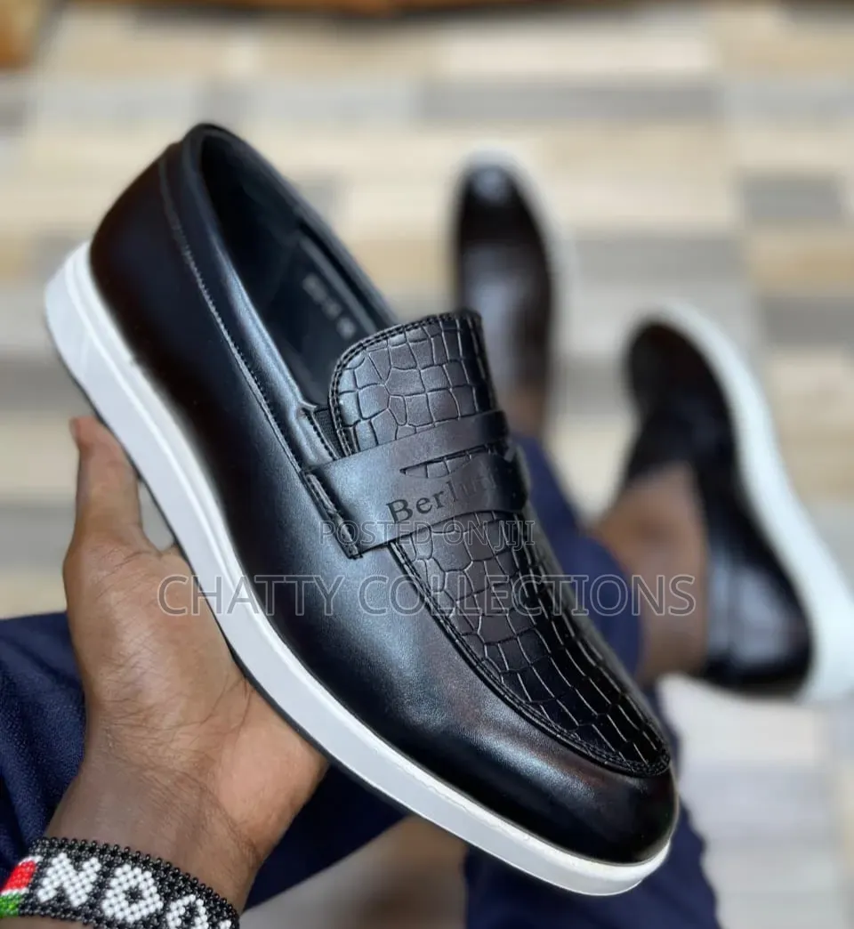 Berluti Black Laceless Smart Casuals Shoes Size 40 to 45