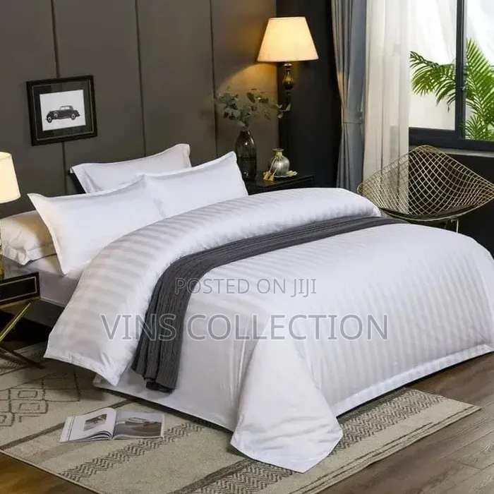Plain Striped Duvet Cover Sets
