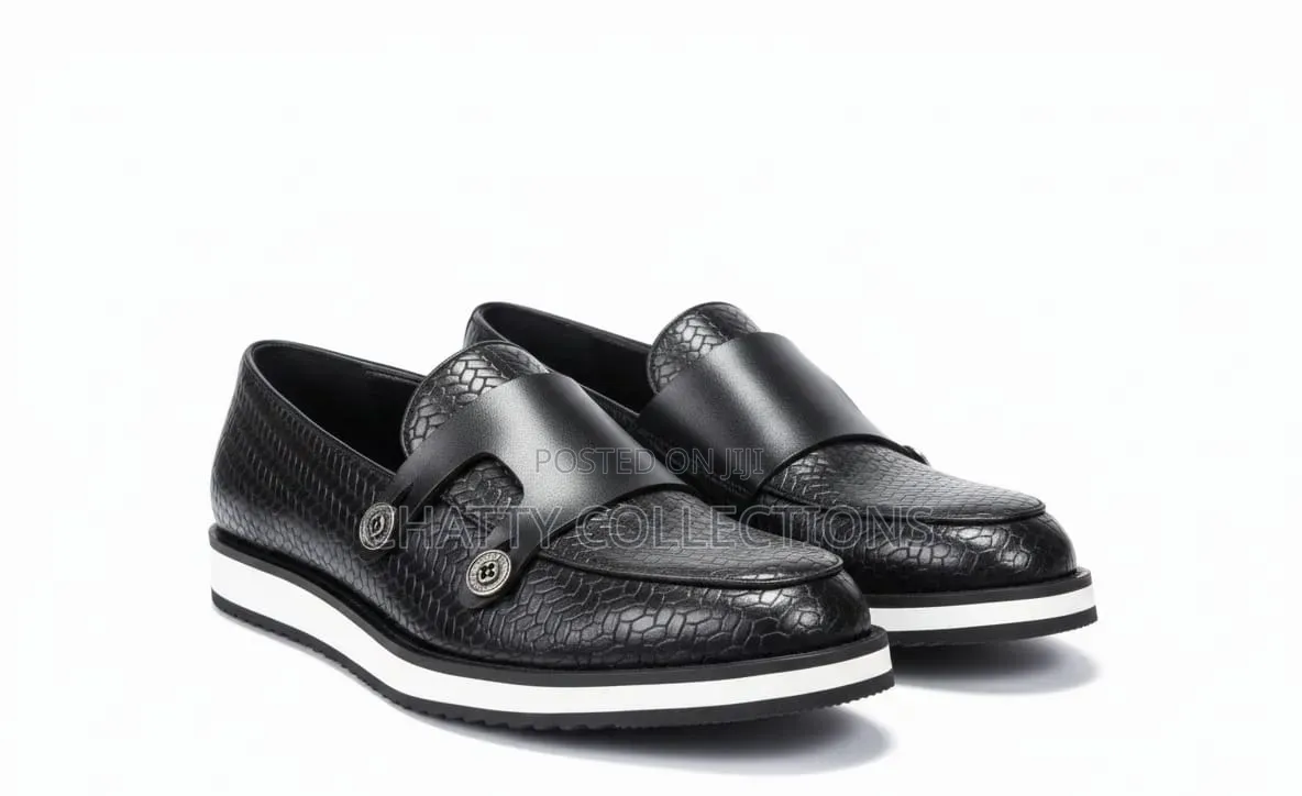 Black Laceless Smart Casuals Shoes Size 40 to 45