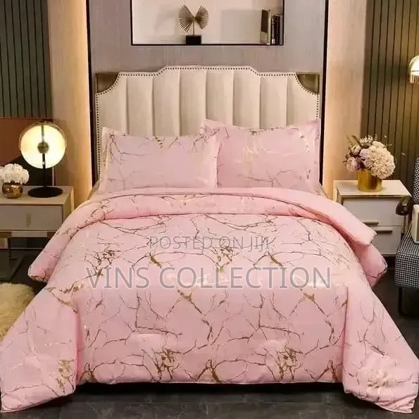 Luxury Gold Marble Texture Foil Style Duvet Cover Set