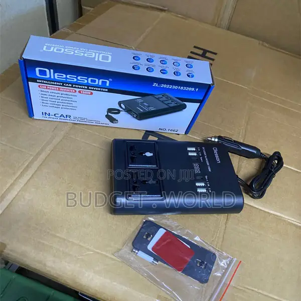 Olesson 150w Car Inverter Portable Charger – Fast Safe Power Converter