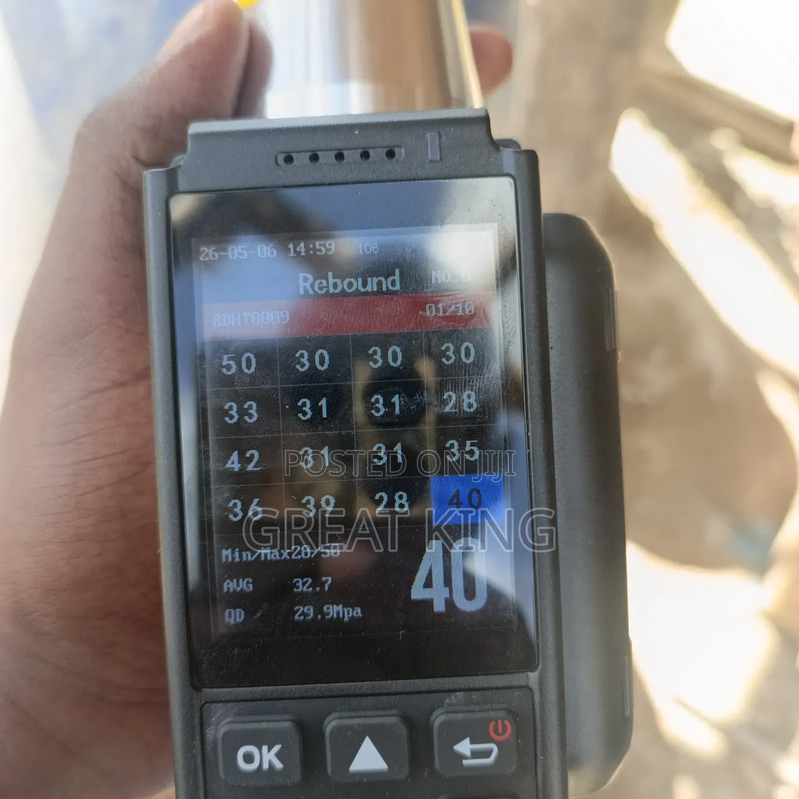 Rebound Hammer (Digital) Services. Real Time Results