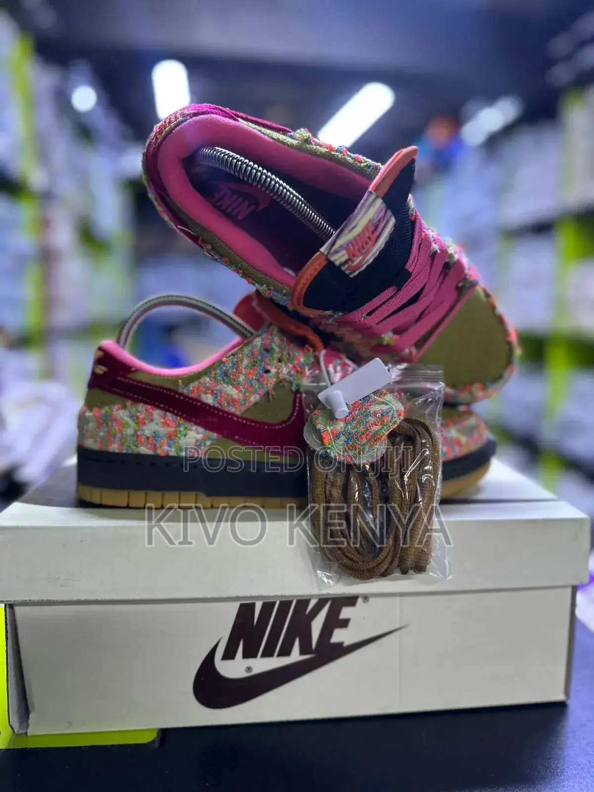 Nike Dunk Low Panda-Monium Green Curry Multi-Color Sneaker