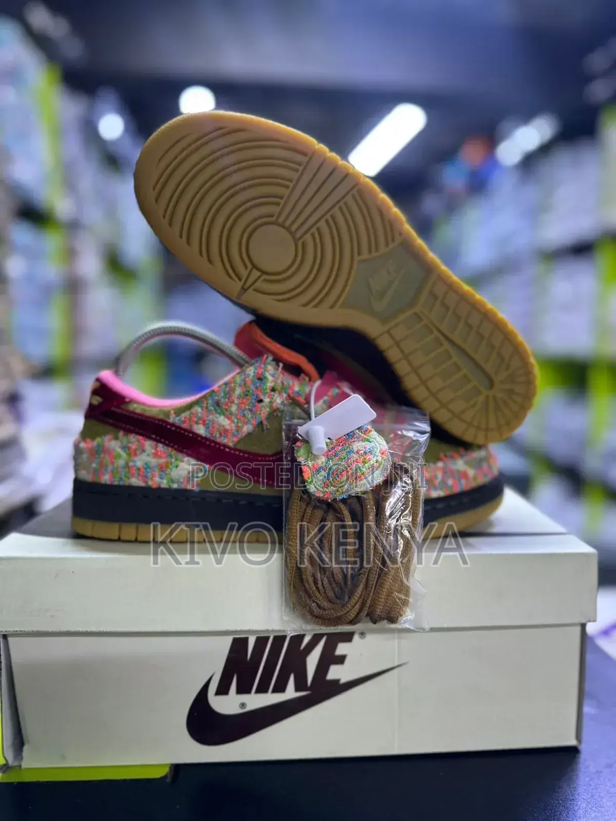Nike Dunk Low Panda-Monium Green Curry Multi-Color Sneaker