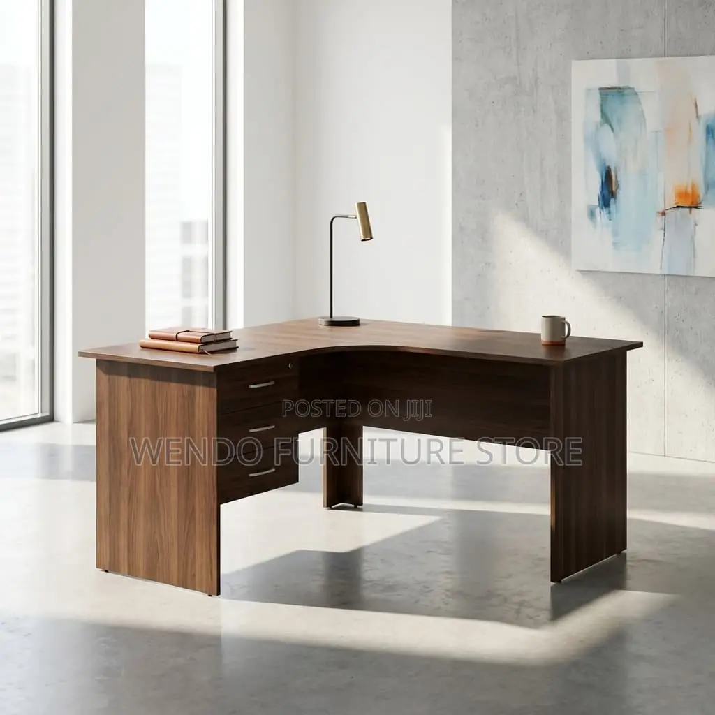 Office Desk : Maestro 1.4m L-Shaped Ergonomic Desk