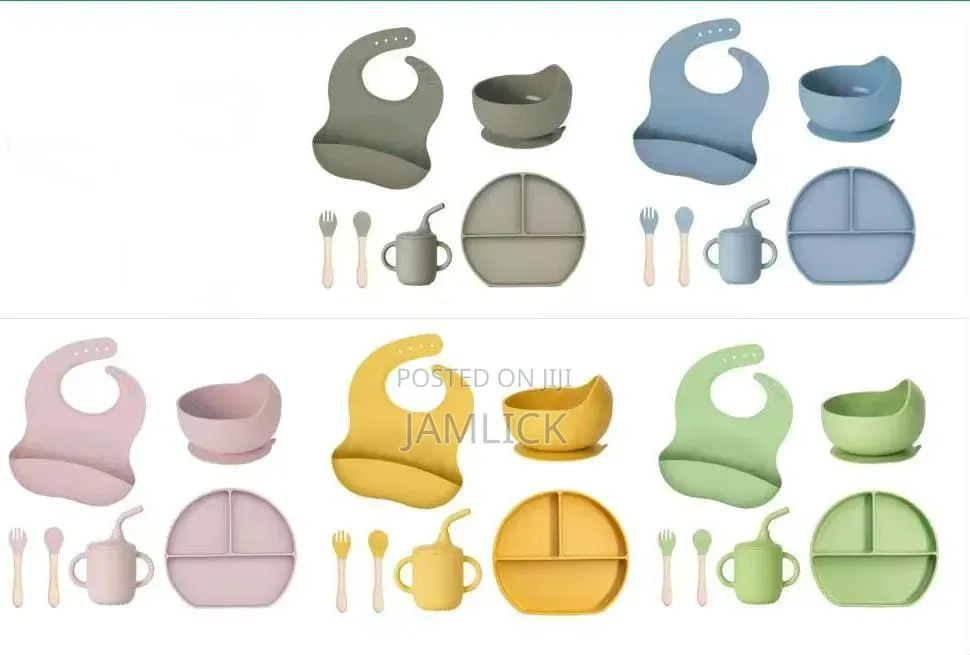 7pcs Silicone Baby Feeding Set –Sm