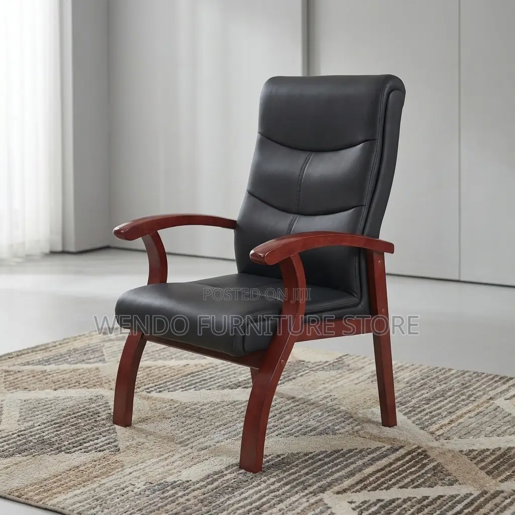 Office Chair : High Back Leather Executive Visitor’S Chair