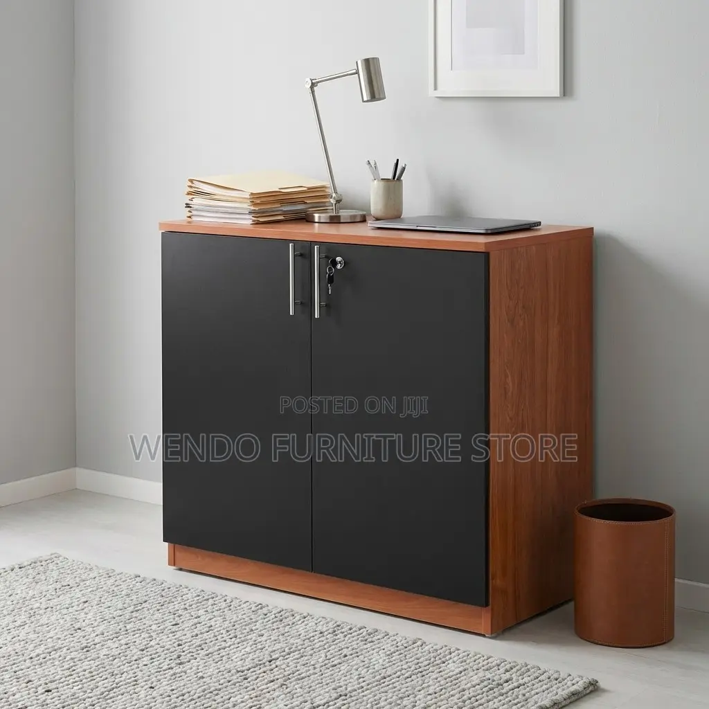 Office Cabinet : Modern Two-Tone Credenza Storage Office Cabinet,