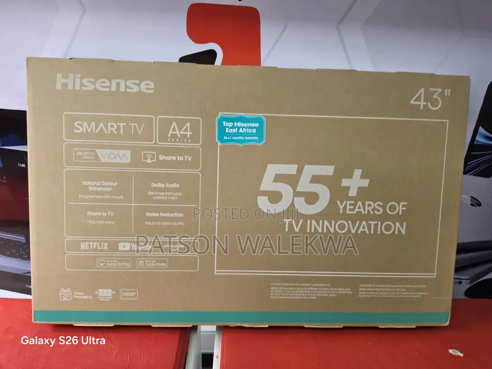 Hisense 43′′ 43a4n (New 2025) FHD Smart Frameless Tv