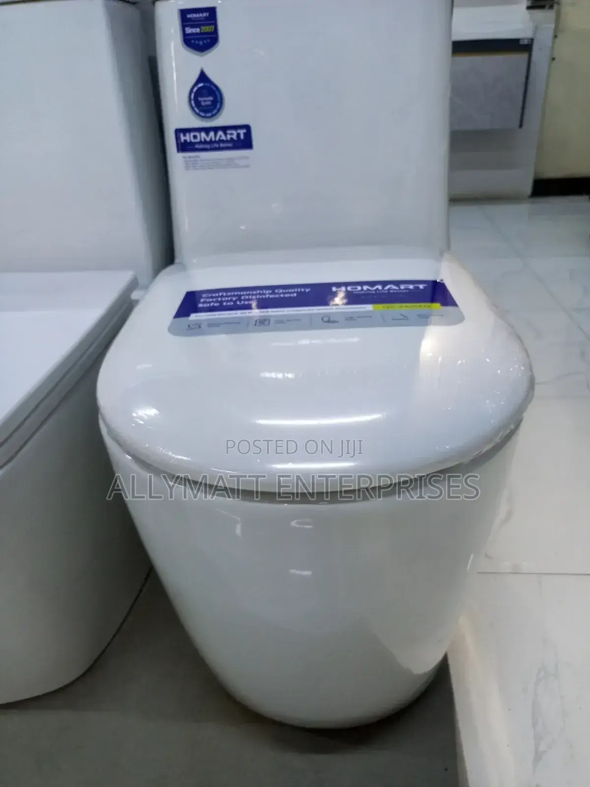 Oval One Ceramic Piece Toilet