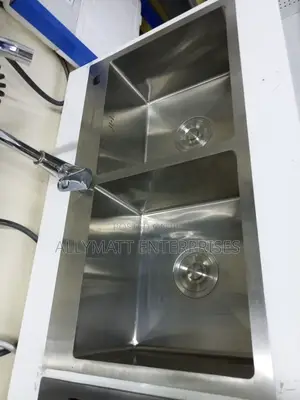 Silver Stainless Kitchen Sink Double