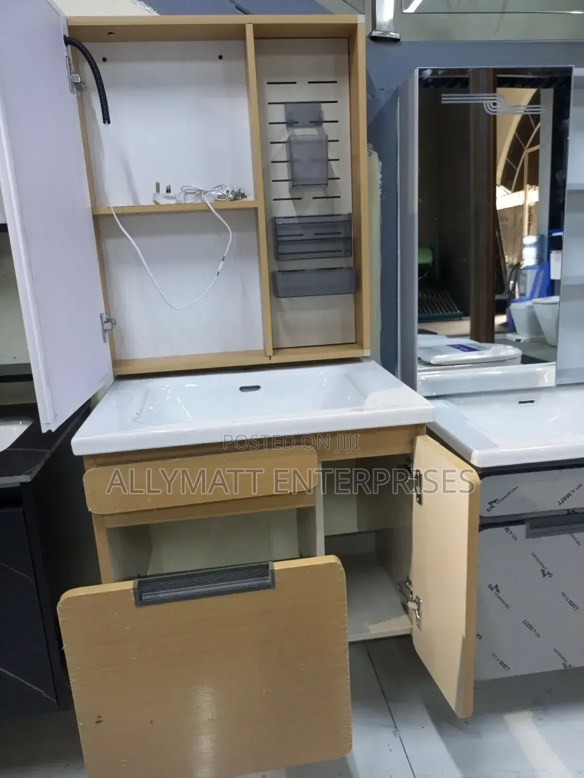 Led Mirror Handwash Basin Vanity Cabinet