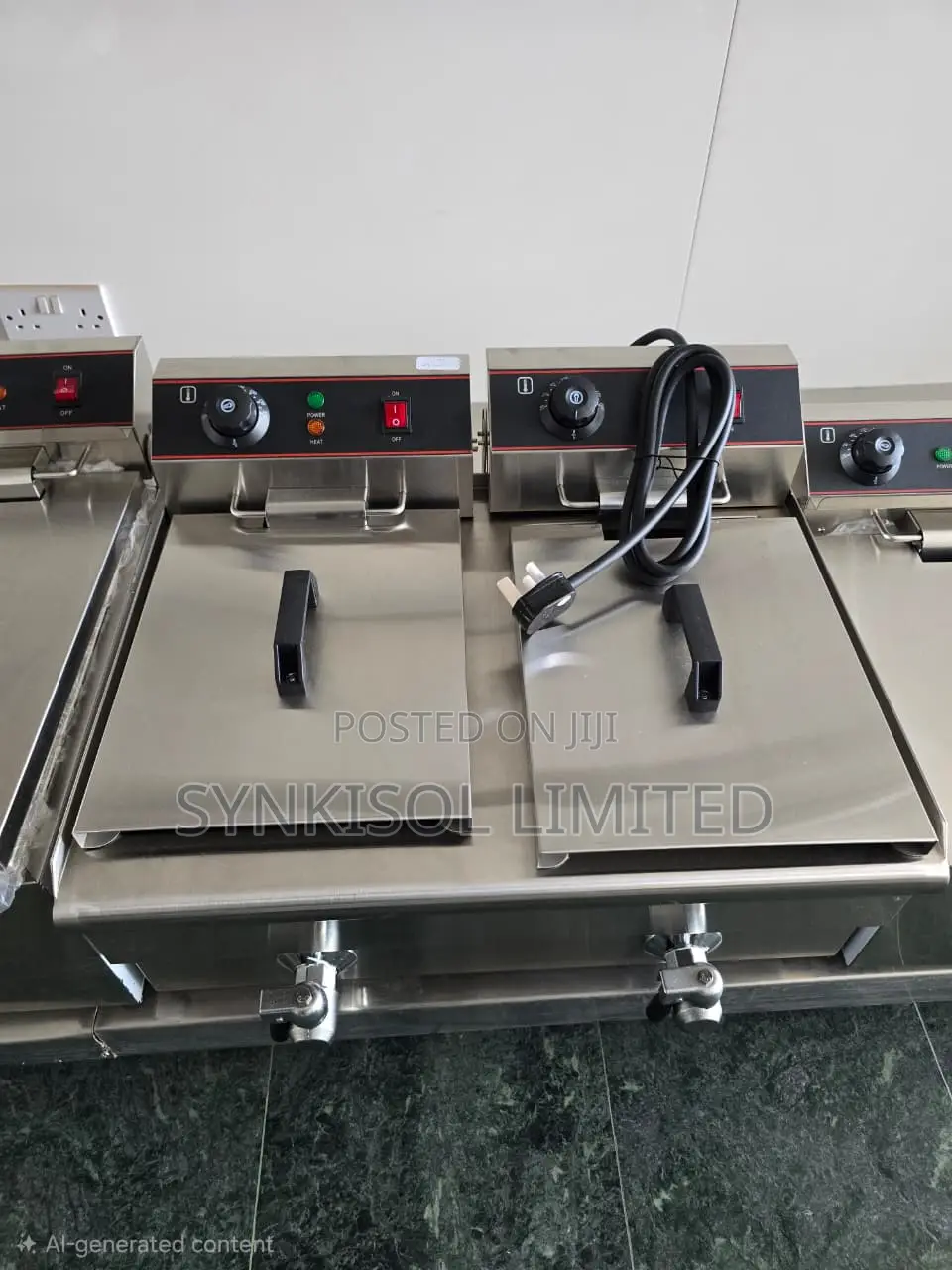 Commercial Countertop Double-Tank Electric Deep Fryer