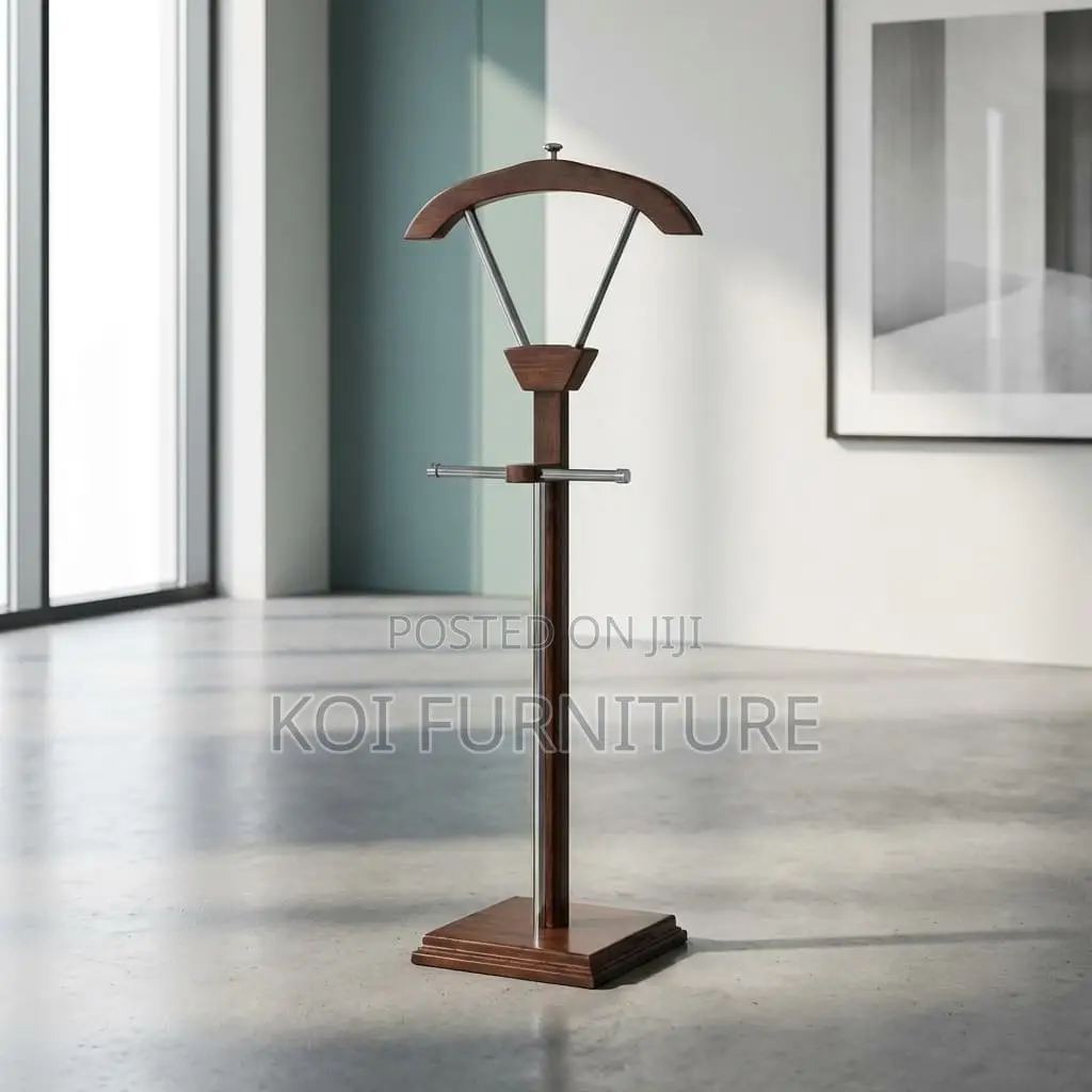 Office Hanger : Melbone Mahogany Valet Stand for Suit Jackets