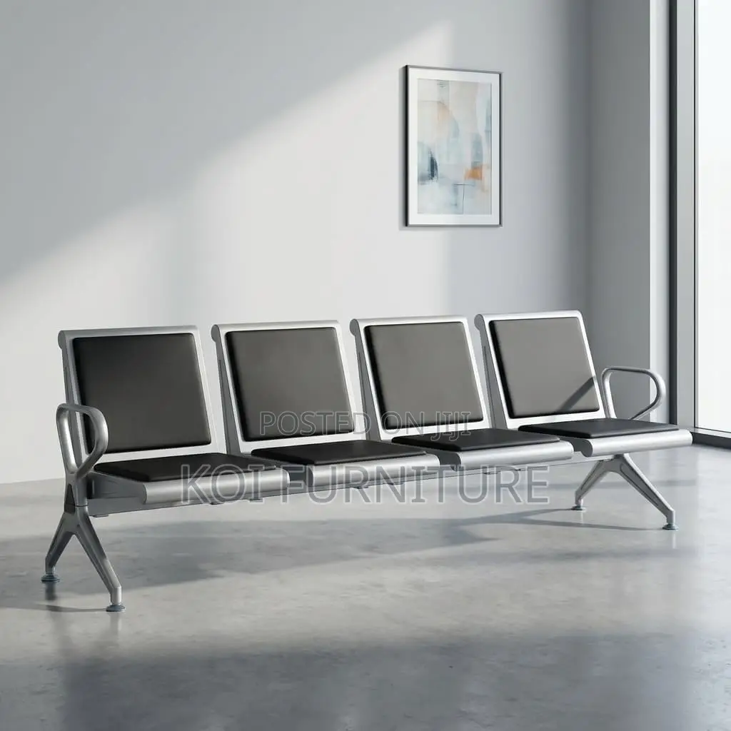 Office Bench : Modern 4-Seater Waiting Room Bench