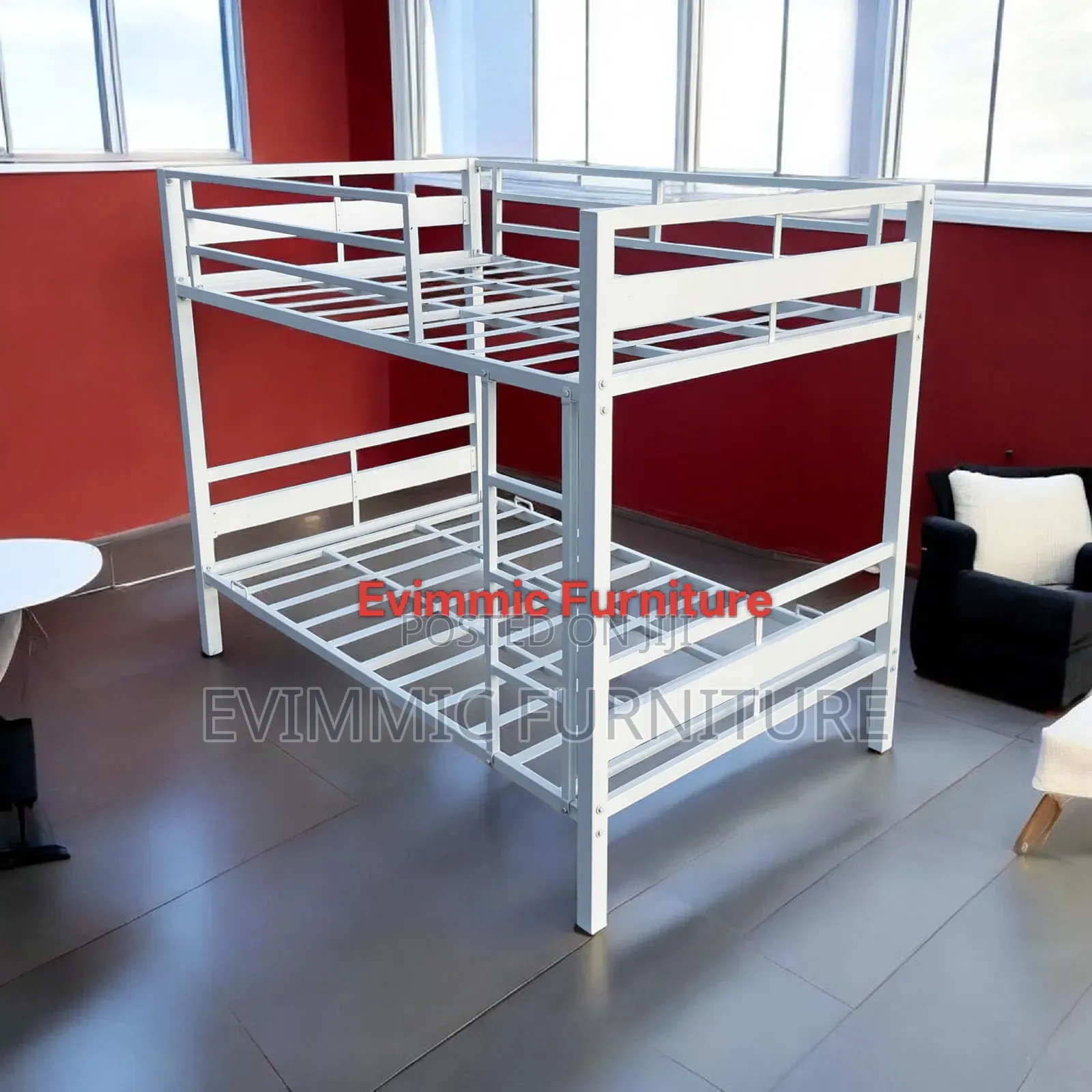 4 X 6 White Metal Bunk Bed