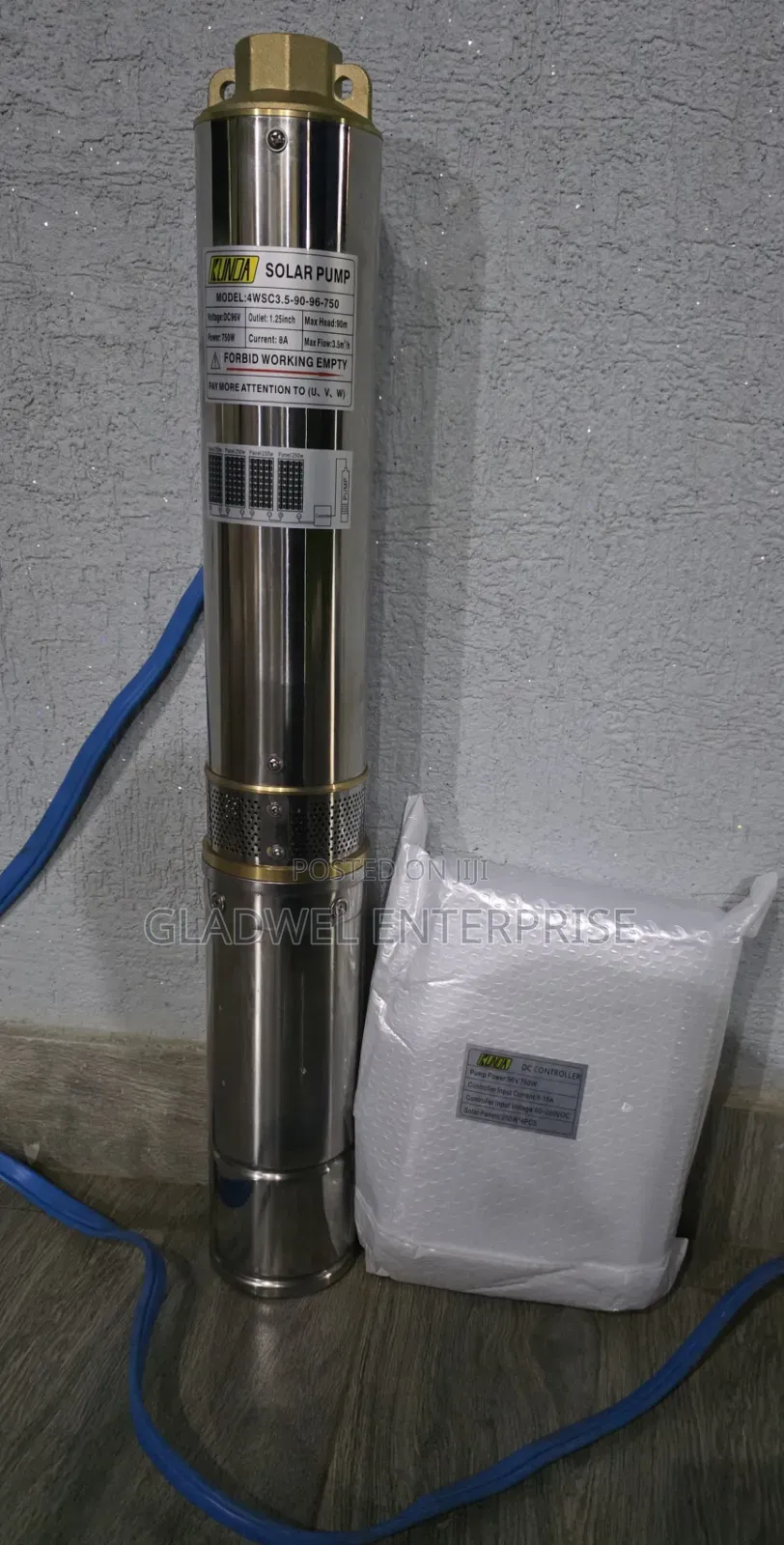 Kunda Brushless Solar Pump 90m With Control Box