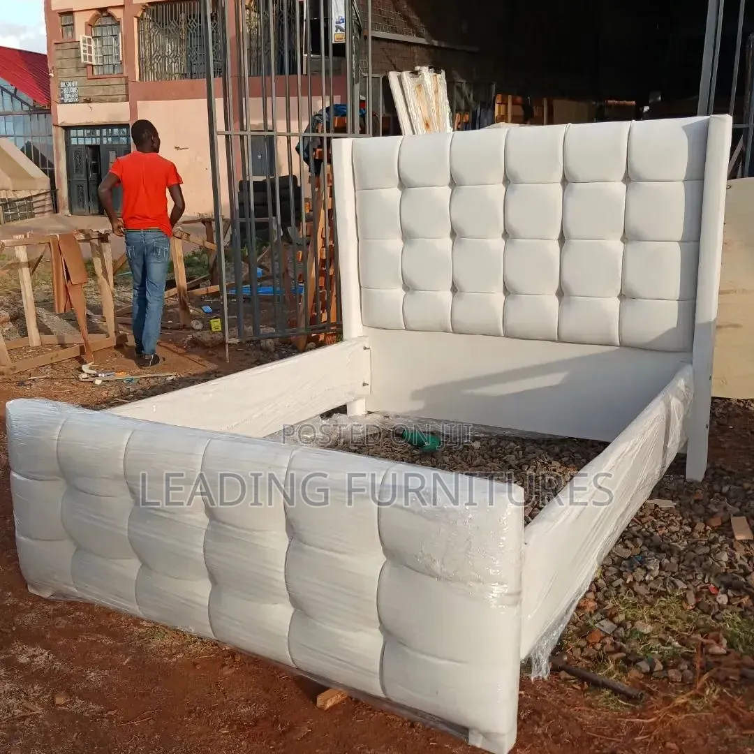 Pure White Chester King Size Bed 5x6 Maziwa