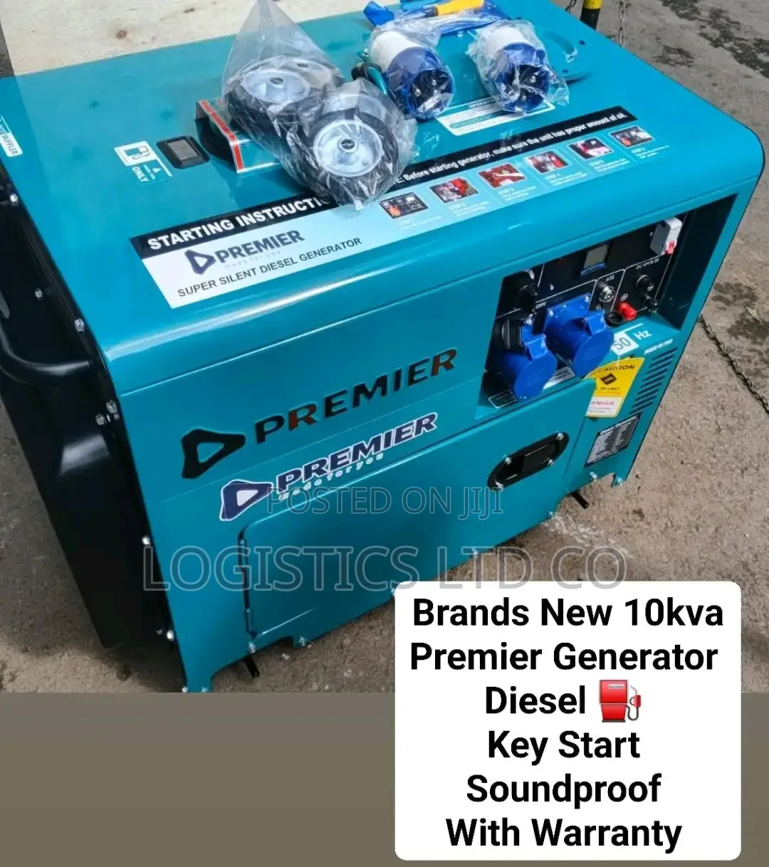 Brand New Silent Diesel Generator 10kva Single Phase With Keystart