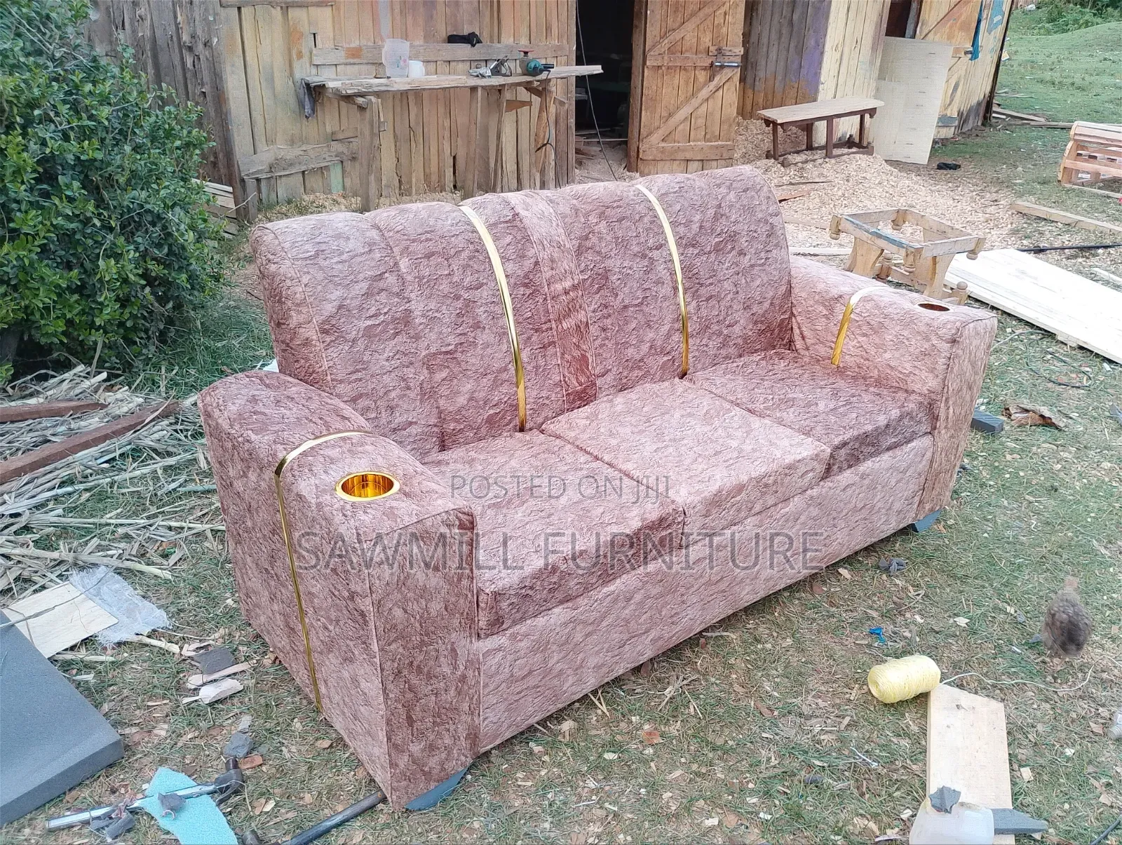Brown 3 Seater Sofa