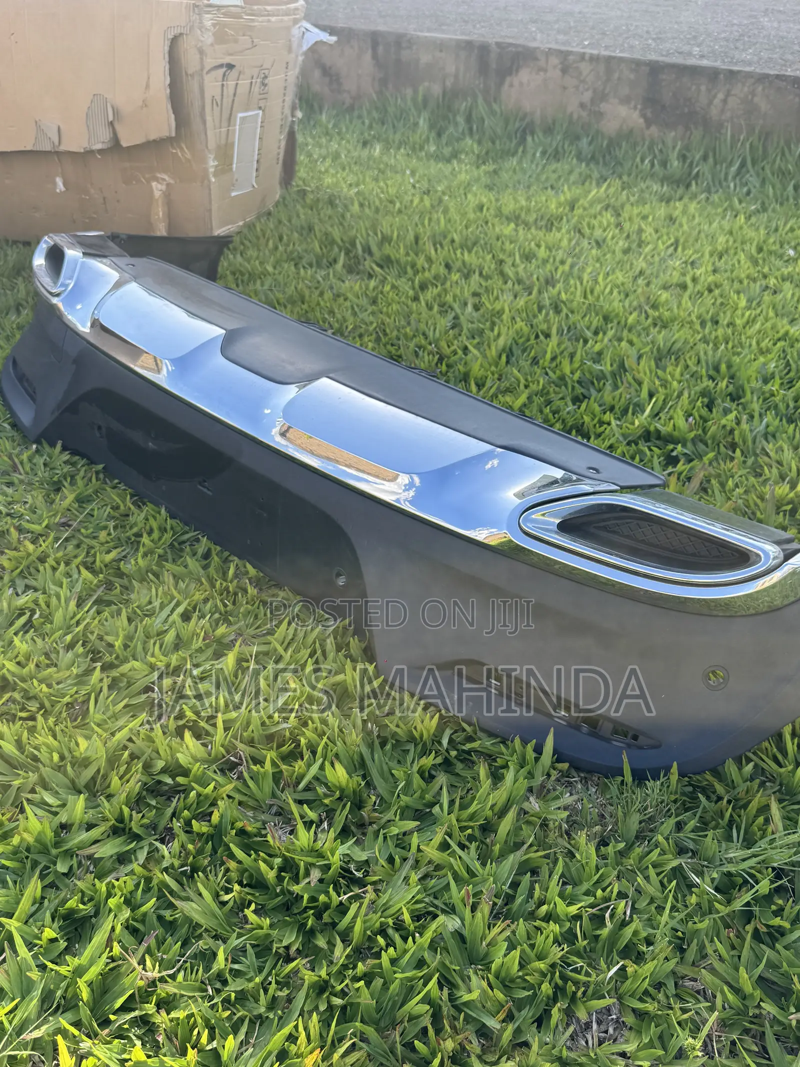 Mercedes Gle Coupe Rear Bumper Amg-Line — Chrome Diffuser, Genuine Oem