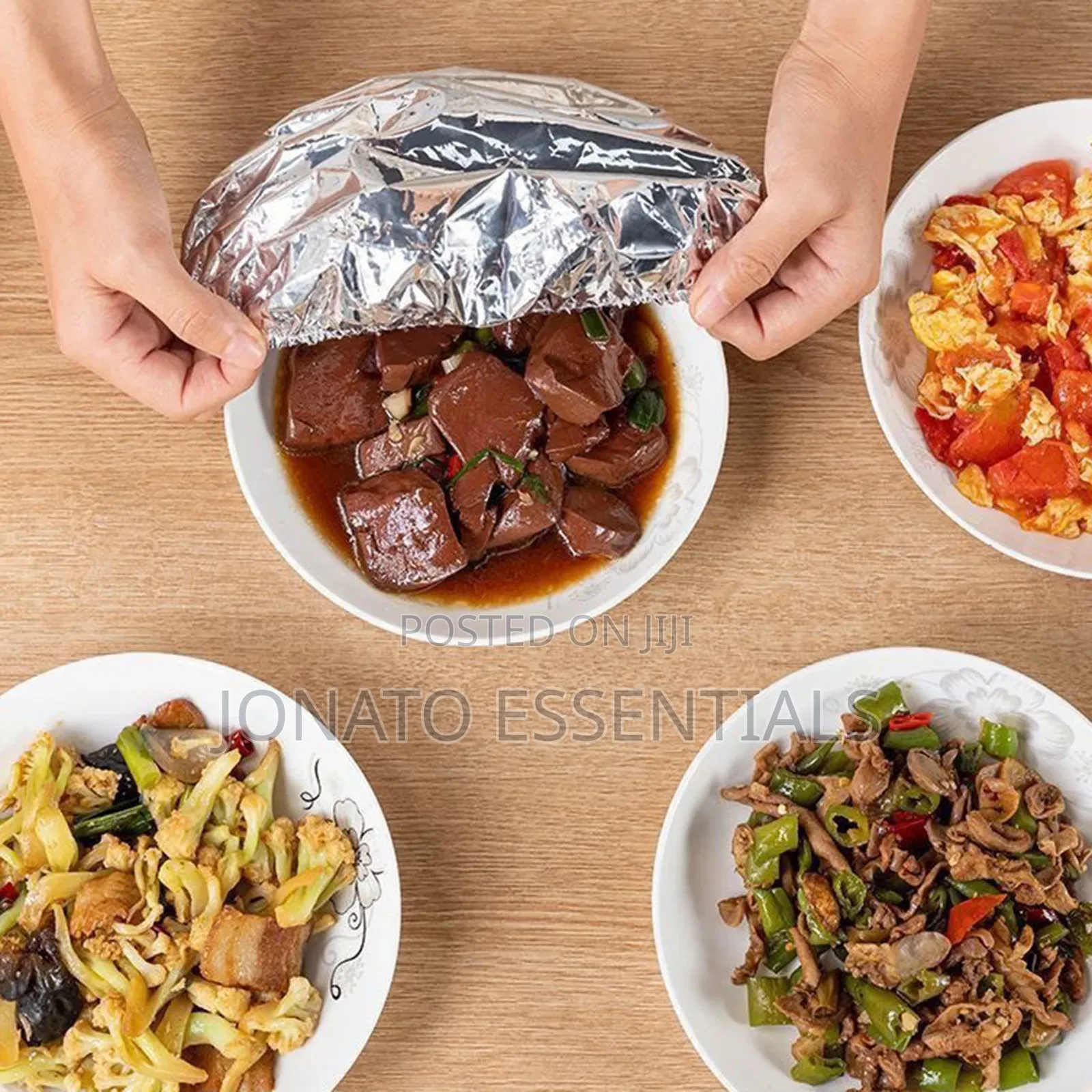 Reusable Elastic Aluminum Foil Food Covers Bowl Lids 10pcs