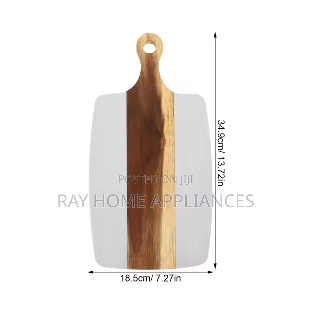 Cutting Marble Board Stone + Acacia/ Serving Tray 2kg Heavy