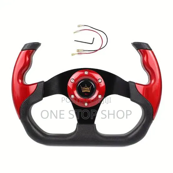Red F1 Style Steering Wheel Deep Dish Racing