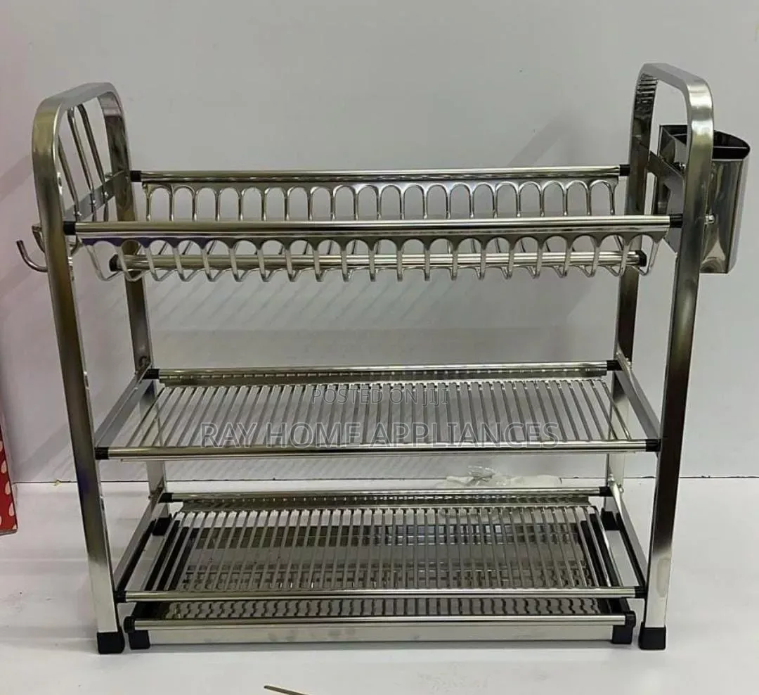 Heavy Duty Kitchen 3 Tier Dish Rack 
Material; Alluminium