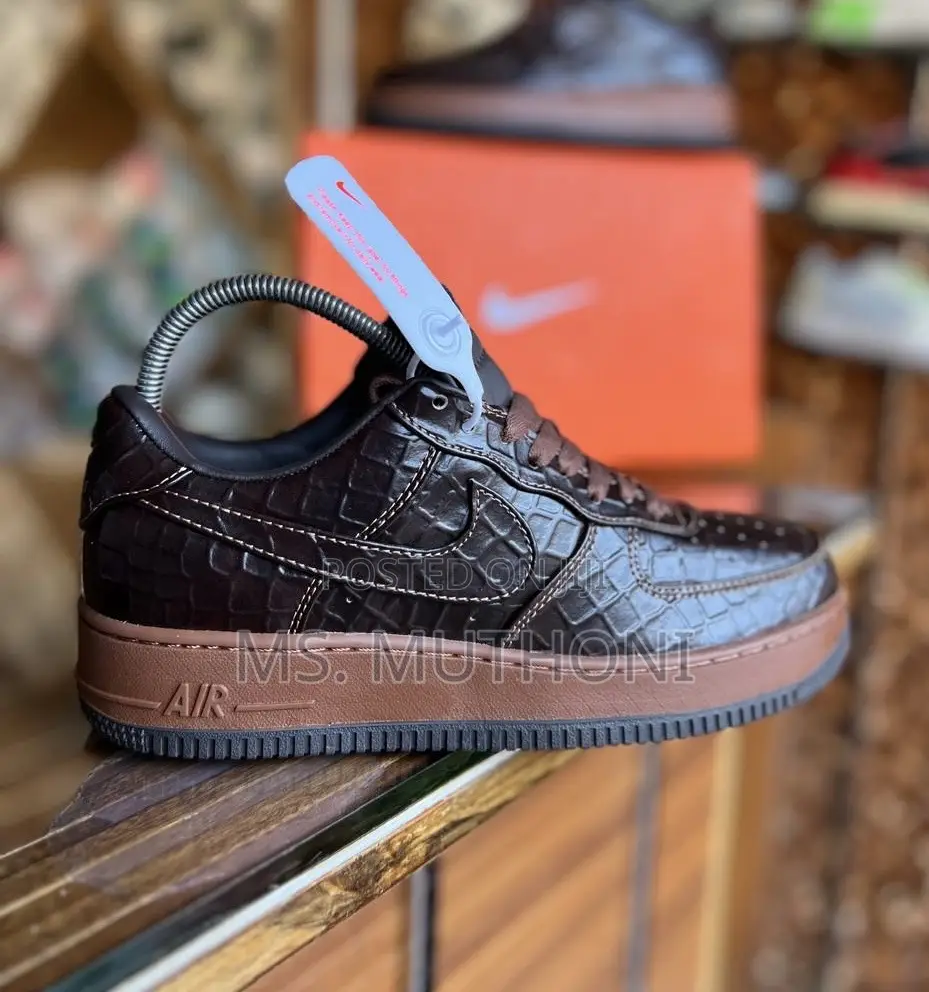 Nike Air Force 1 Low Fauna Brown Croc Skin Men's Sneaker
