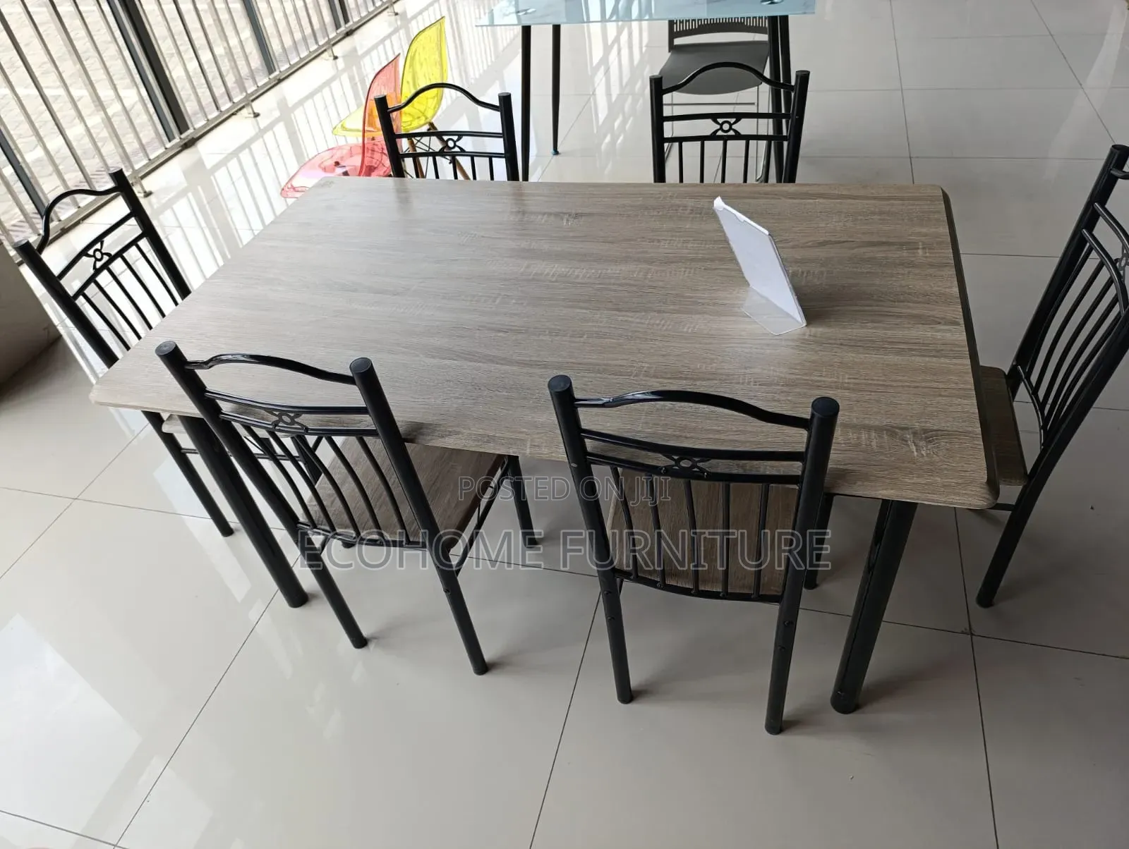 Wooden Mahogany Dinner Set (6 Seater)