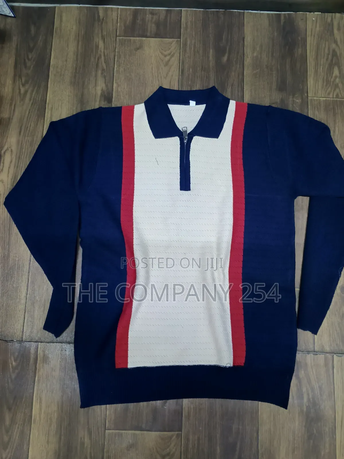 Quality Casual Long Sleeved Collar Quarter Zip Knitted Sweater