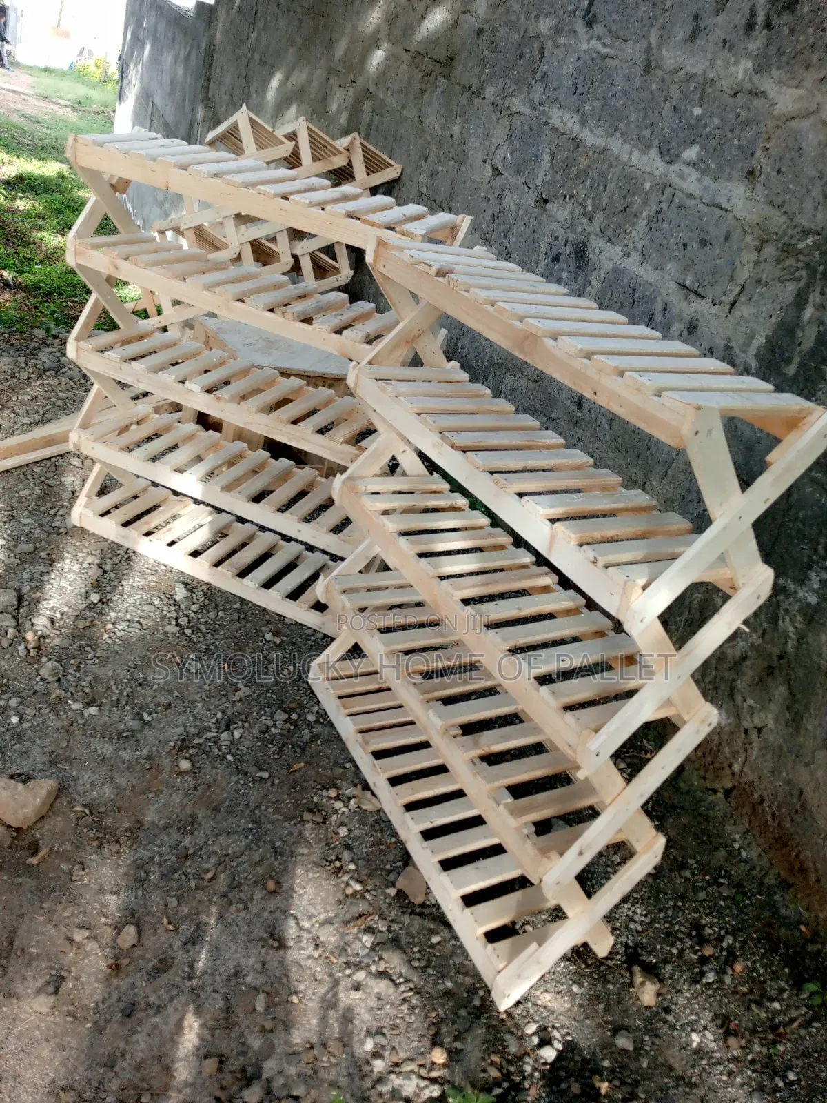 Pallet Shoes Rack- X Pattern Designed