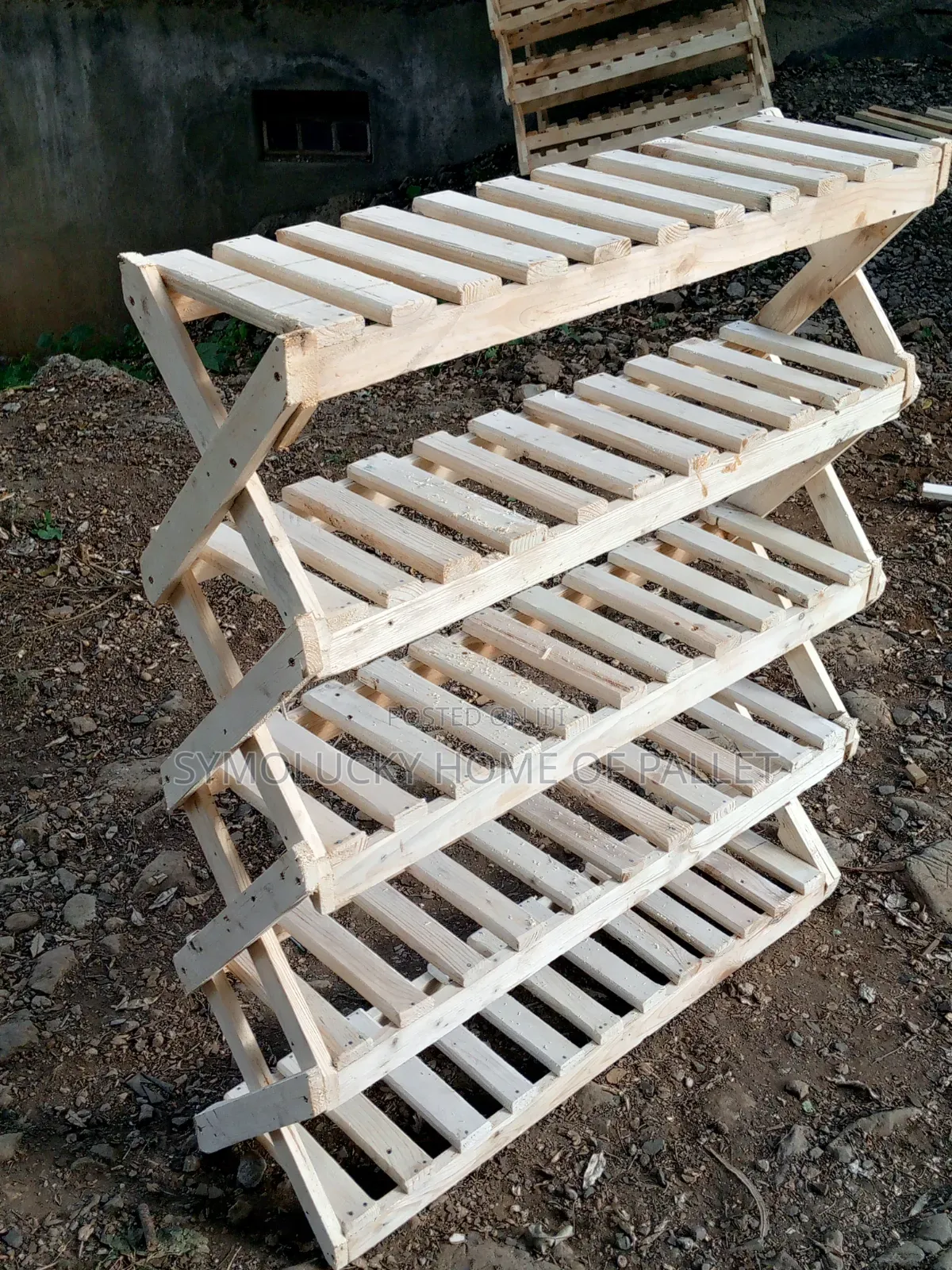 Pallet Shoes Rack-35-40 Pairs of Shoes- Pallet Framed