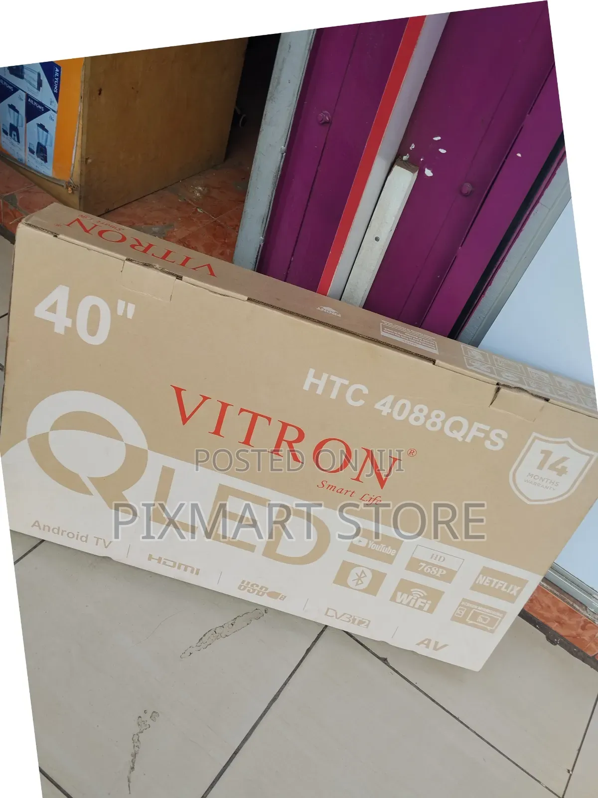 Vitron 40 Inch Qled Android Tv With Clear Sound, Wifi and Bluetooth