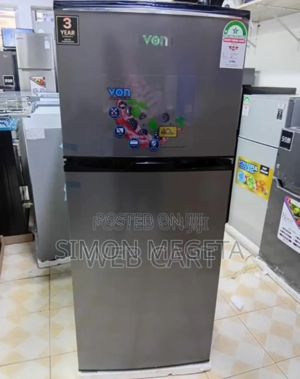 Top Mounted Von 175l Fridge