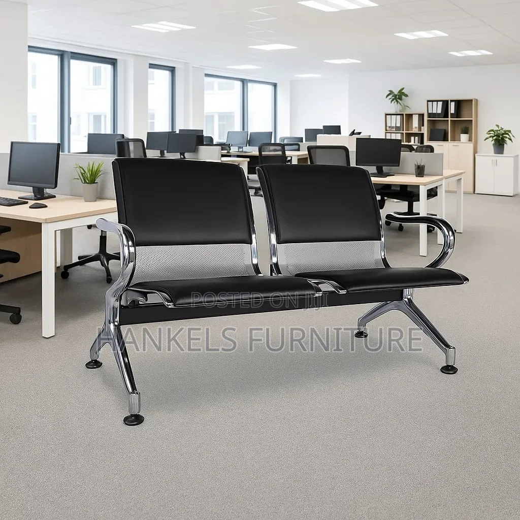 Office Waiting Room Chairs – 2 Seater Bench for Reception Areas