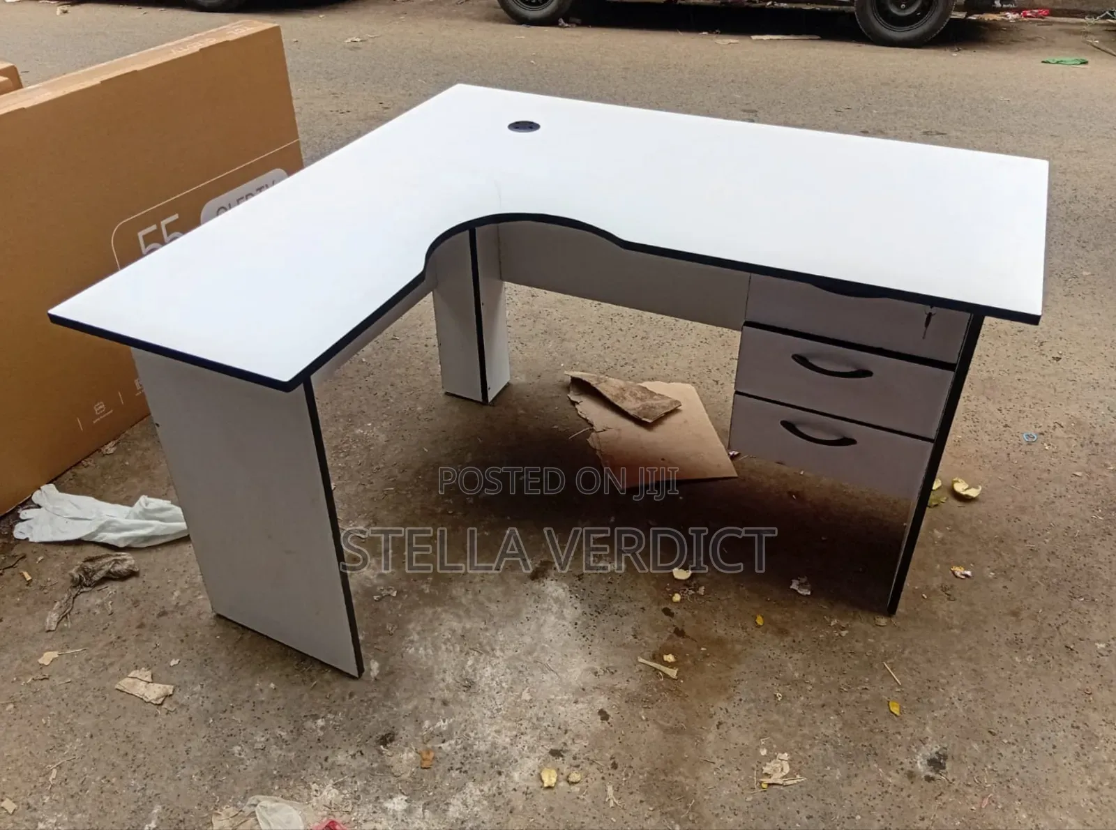 1 Metre Office Study Table/Desk With Office Chair With Headrest