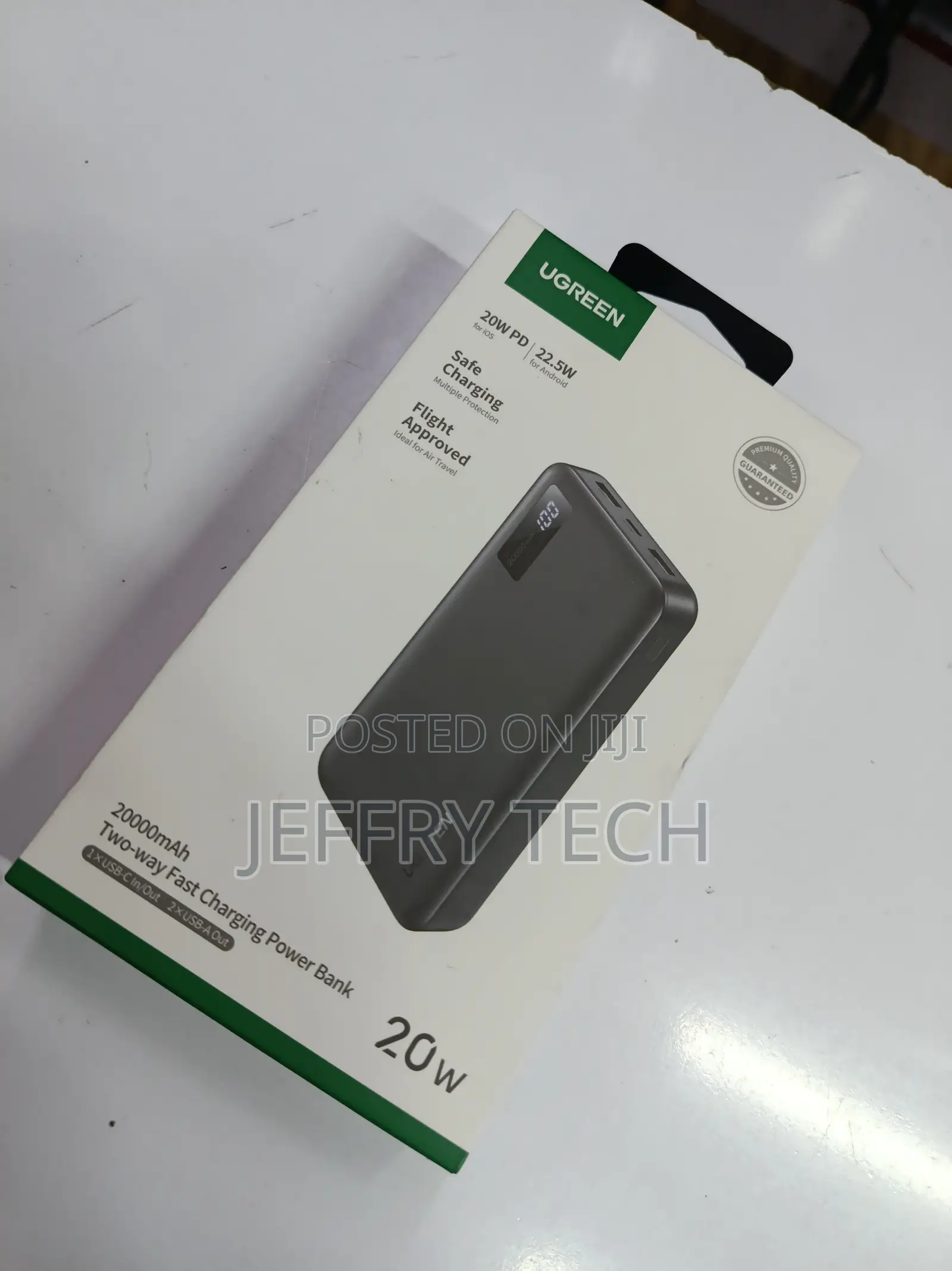 Ugreen Pb312 20000mah Power Bank With 20w Two-Way Fast Charging