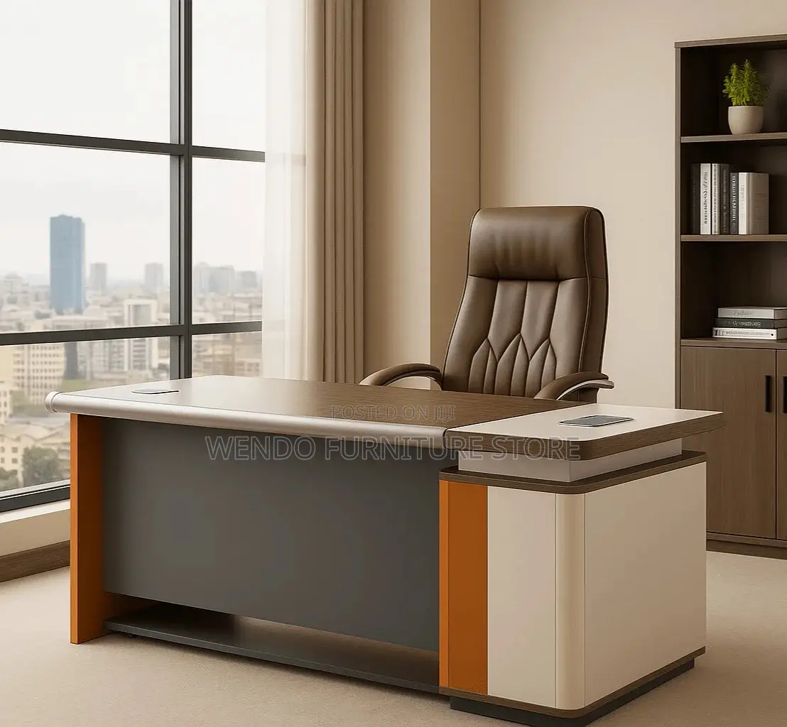 Office Desk; 1.6 Meters Executive High End Desk With L Return