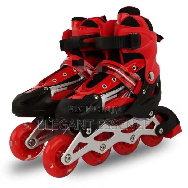 Adjustable Inline Skates for Kid 4 Large Pu Wheels Full Set