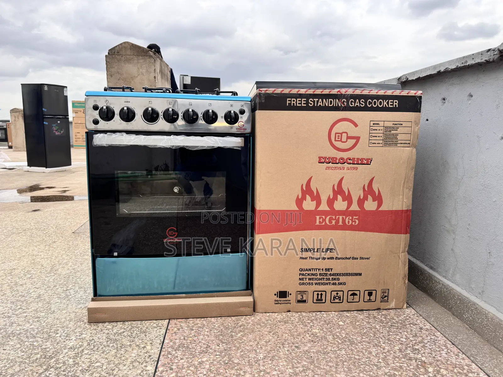 Eurochef 60 by 65 Standing Cooker 3 Plus 1