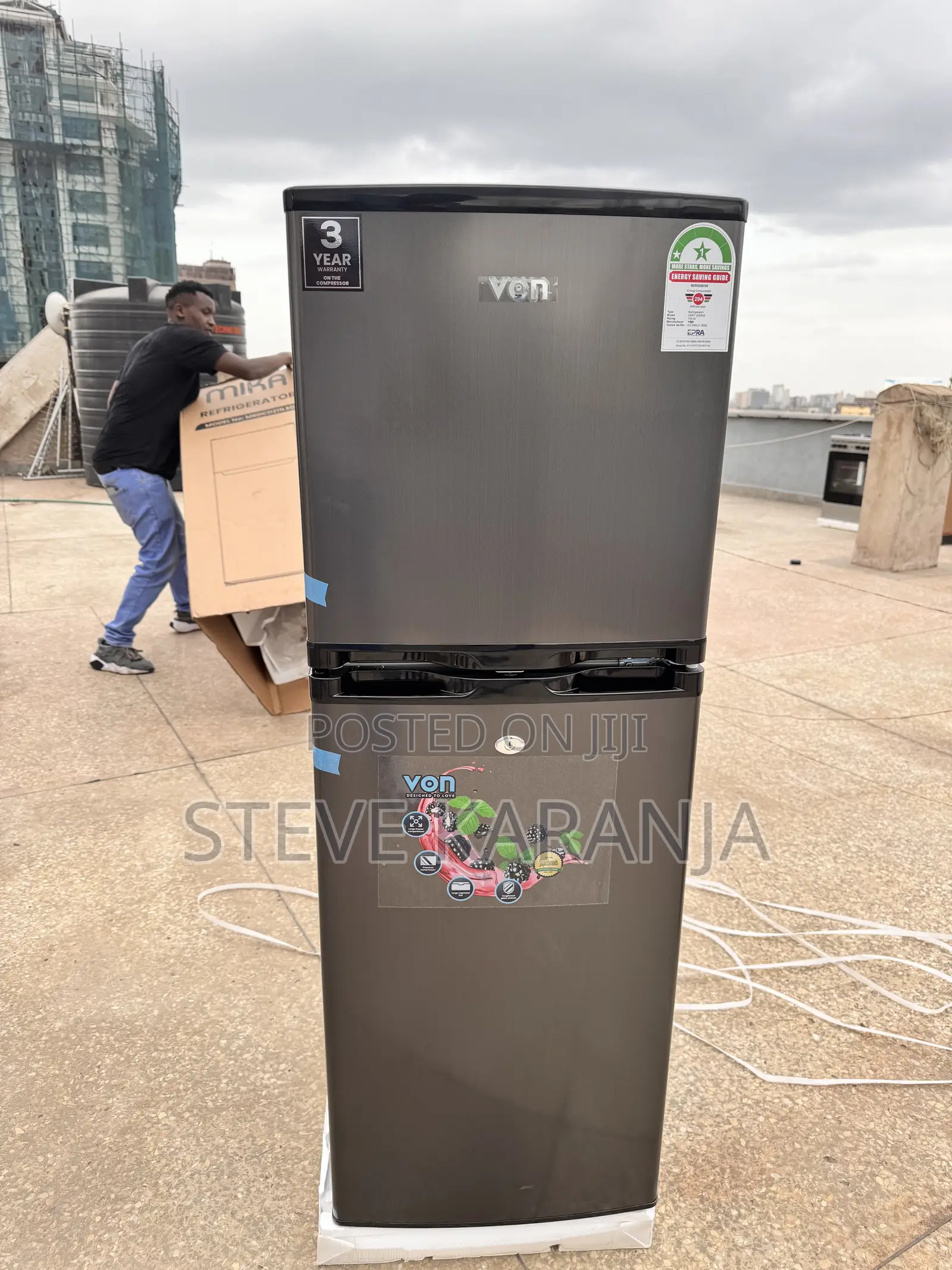 Von 22dhs 134l Double Door Fridge