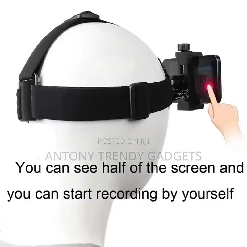 Adjustable Head Strap Camera Mount for Hands-Free Filming