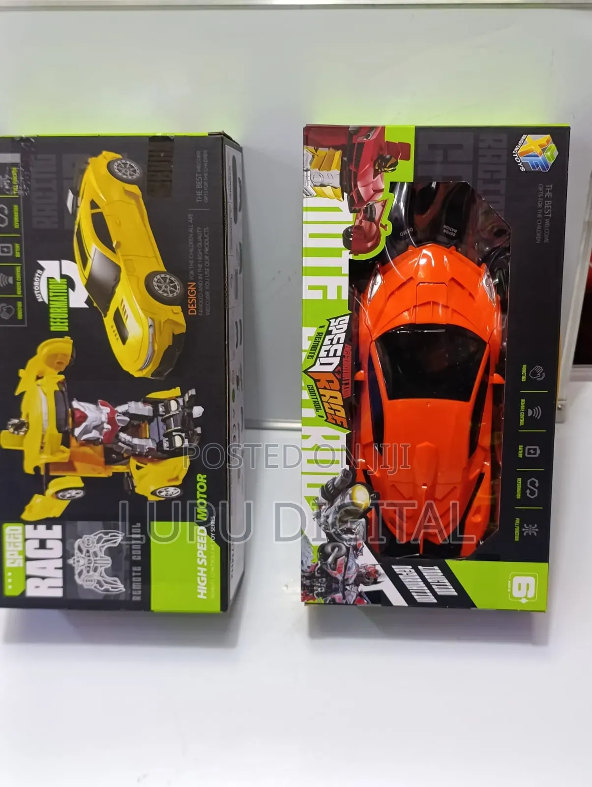Robbot Remote Car. Rechargeable. Red and Orange Colours.