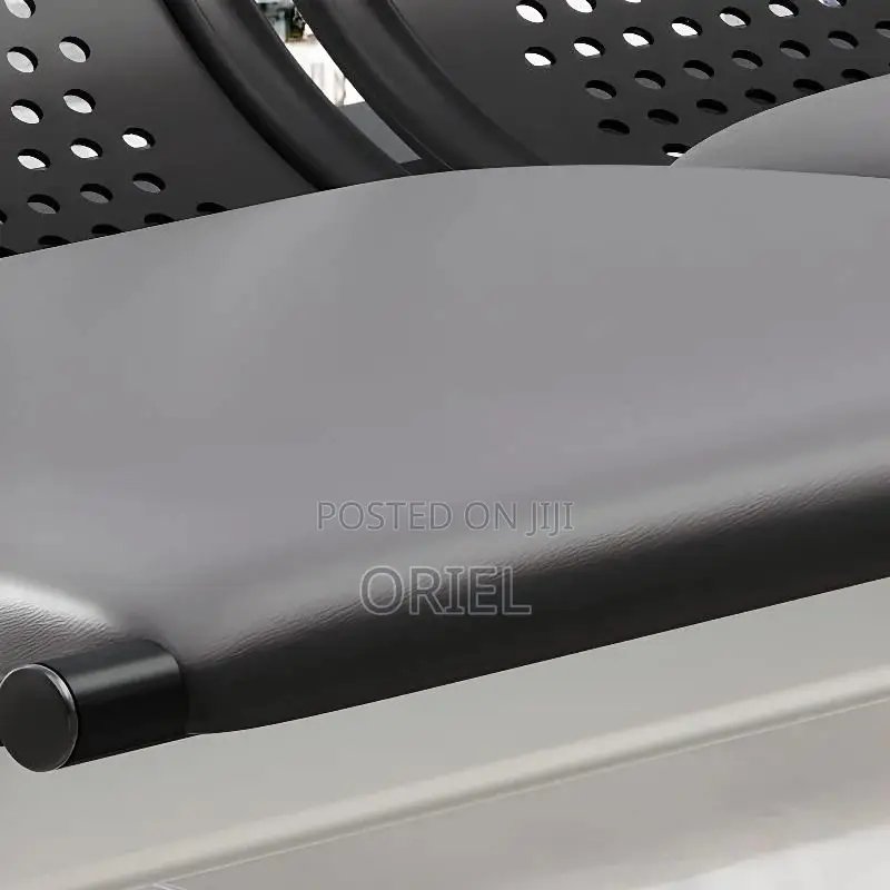 Office Sofa : Black 5-Seater Office Reception 5-Seater Sofa