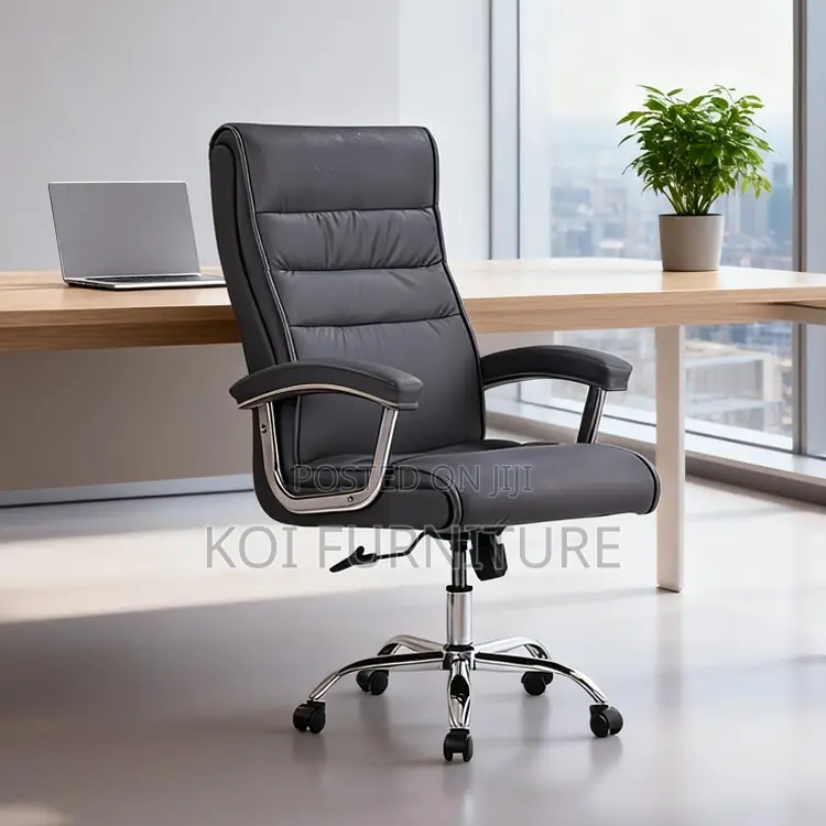Office Chairs; Strong Leather Executive High Backrest Starbase Chairs
