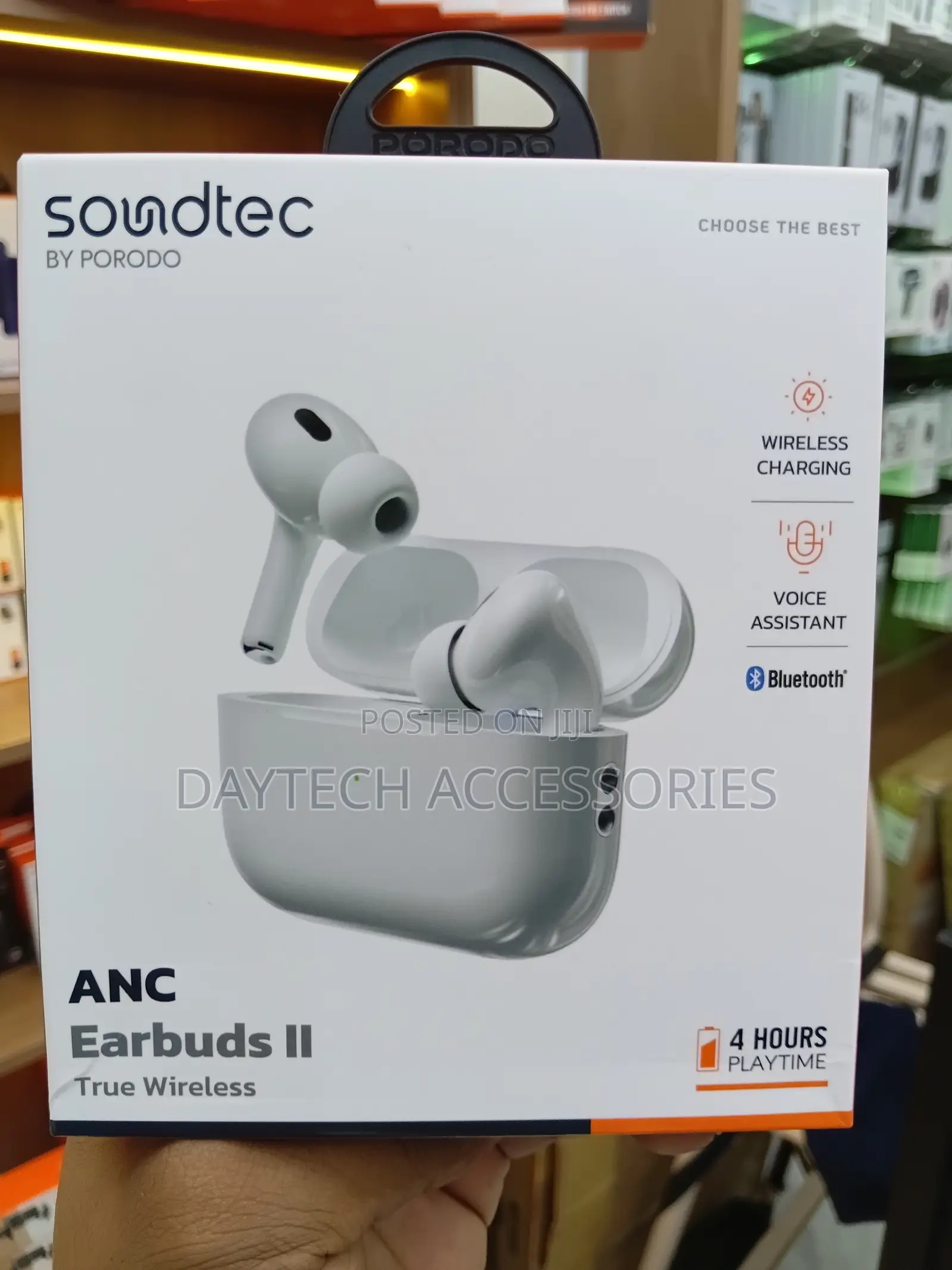Porodo Soundtec Anc Earbuds Ii With Wireless Charging Capabilities.