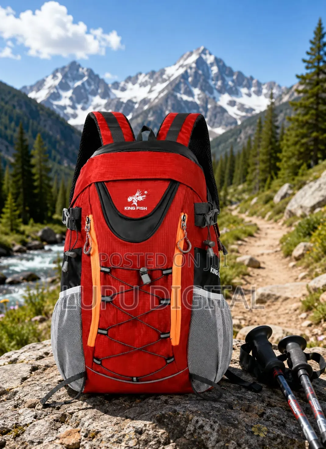 Outdoor 40 LTRS Hiking Bag Available in Black,Red,Green, Blue,Orange