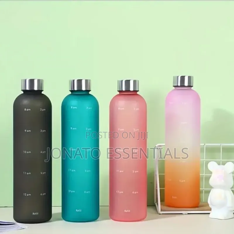 Gradient Motivational Water Bottle With Time Marker 1l